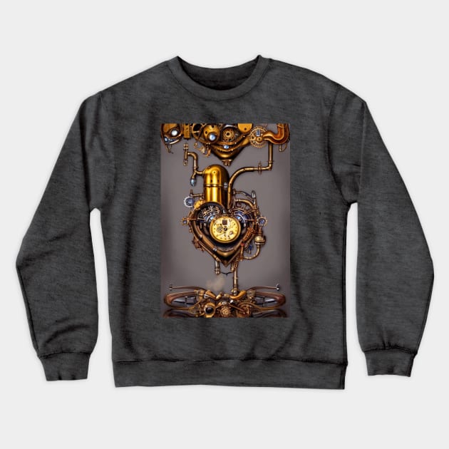 Steampunk mechanical heart Crewneck Sweatshirt by Dendros-Studio